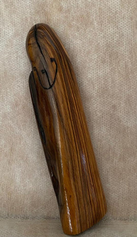 Dark Grain Olive Wood Mezuzah Case